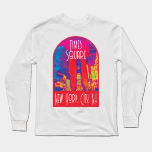 Times Square NYC Decal Long Sleeve T-Shirt